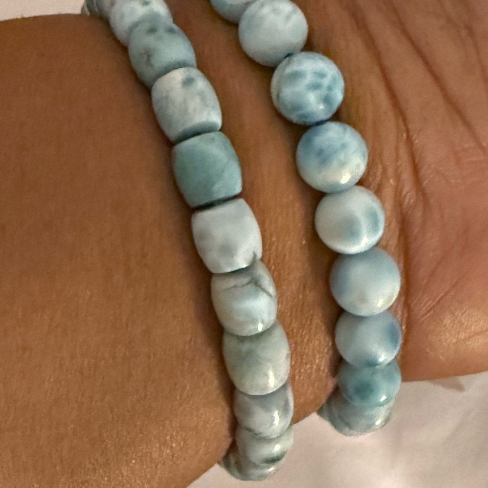 Beautiful Larimar Beaded Bracelet - Picture 7 of 7